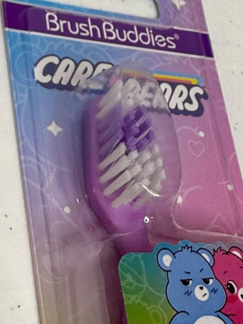 Care Bears Kids Toothbrush Soft Bristles Suction Base Travel Cap